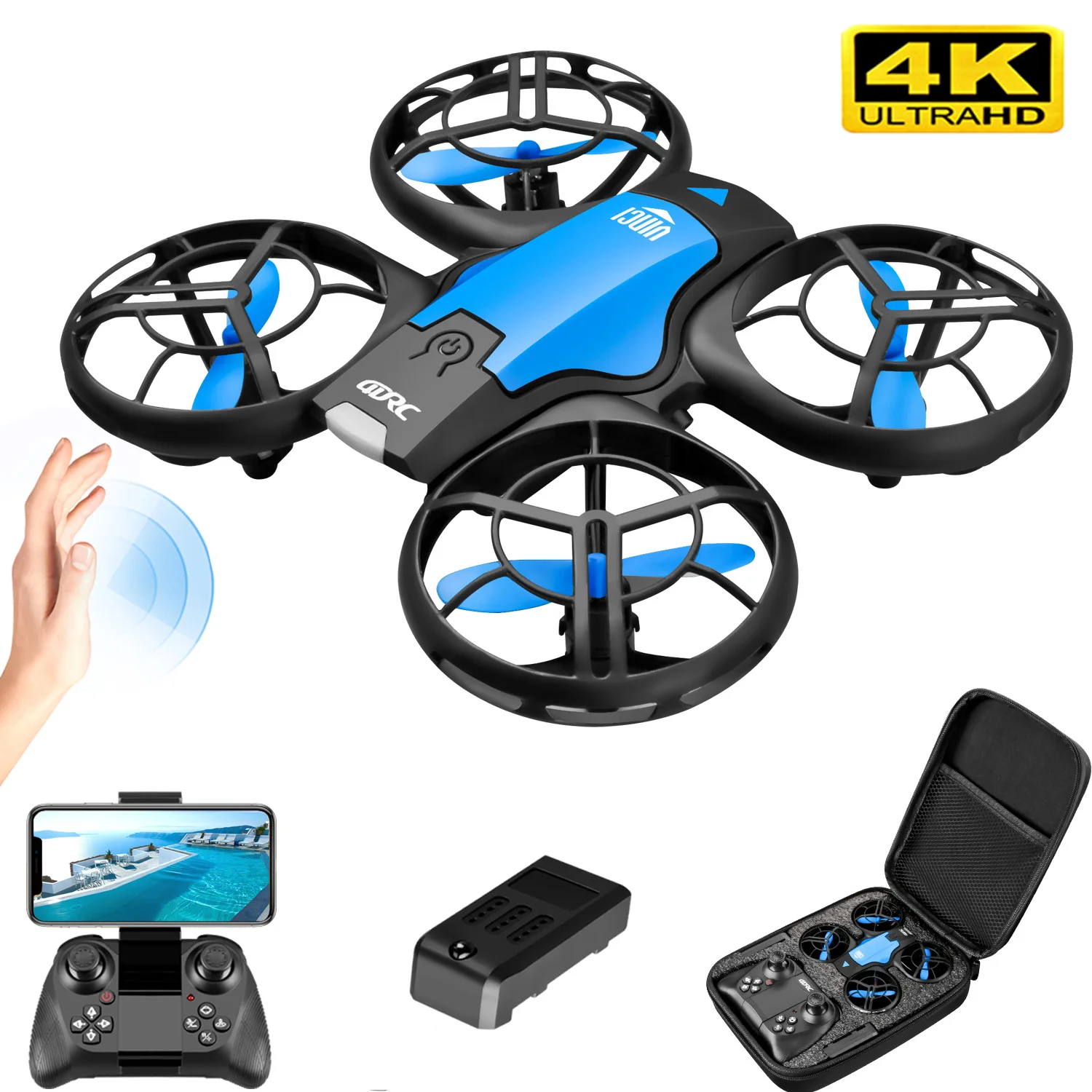 Drone Battery Case - Nouveau mini drone V8 4K professionnel